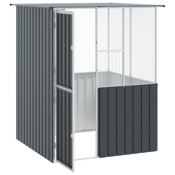 Vogelkäfig Anthrazit 215x78x200 cm Verzinkter Stahl