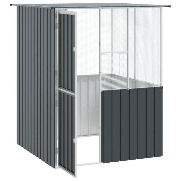 Vogelkäfig Anthrazit 165 x 165 x 200 cm Verzinkter Stahl