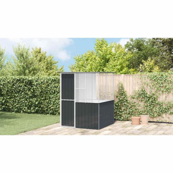 Vogelkäfig Anthrazit 165 x 165 x 200 cm Verzinkter Stahl