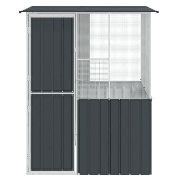 Vogelkäfig Anthrazit 165 x 165 x 200 cm Verzinkter Stahl