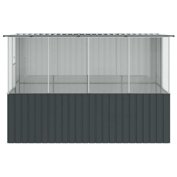 Vogelkäfig Anthrazit 215x78x200 cm Verzinkter Stahl