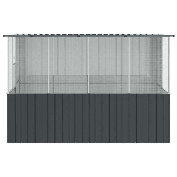 Vogelkäfig Anthrazit 215x78x200 cm Verzinkter Stahl