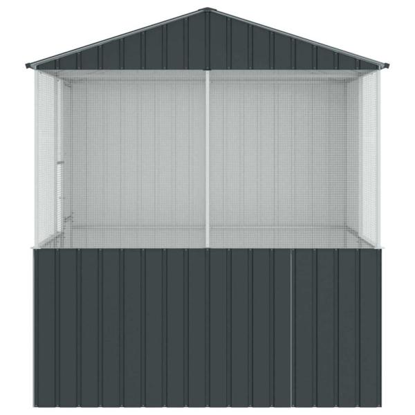 Vogelkäfig Anthrazit 215x78x200 cm Verzinkter Stahl