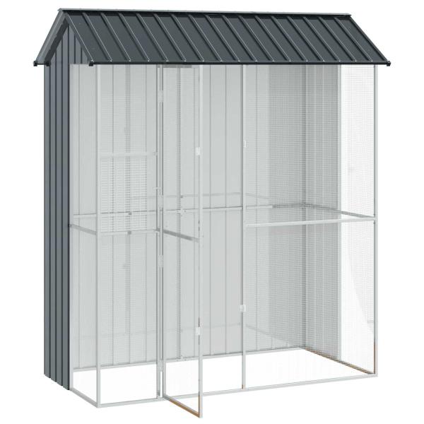 Voliere Anthrazit 215x110x247 cm Stahl