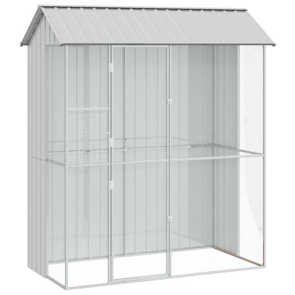 Vogelkäfig Grau 215 x 110 x 247 cm Verzinkter Stahl