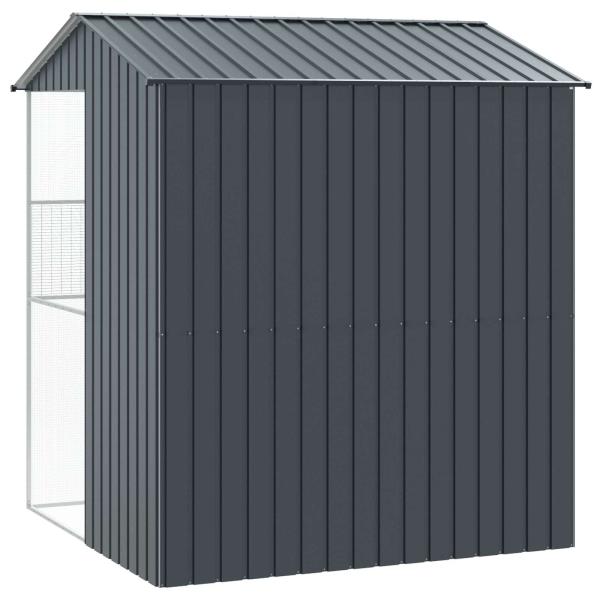 Voliere Anthrazit 215x210x247 cm Stahl