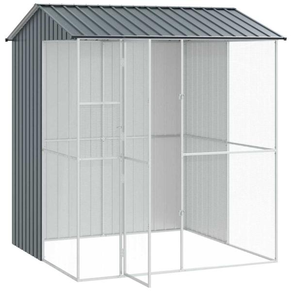 Voliere Anthrazit 215x210x247 cm Stahl
