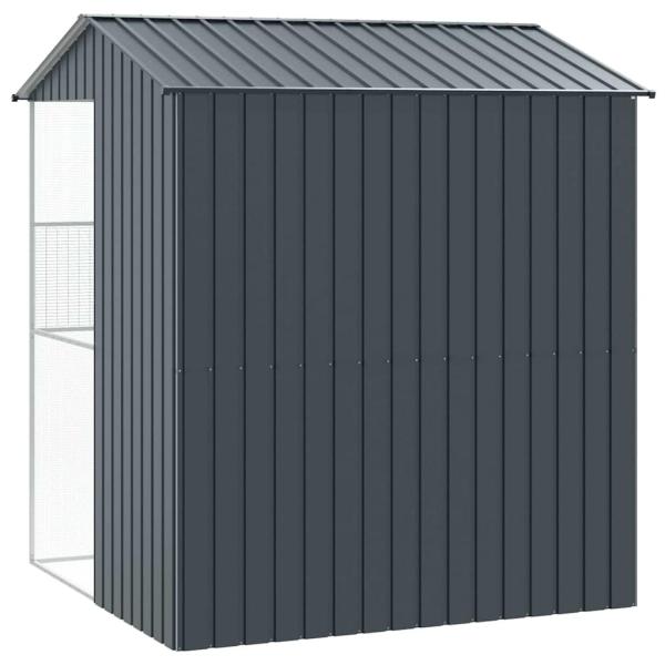 Voliere Anthrazit 215x210x247 cm Stahl