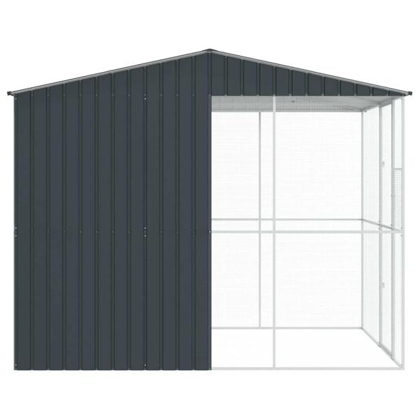 Voliere Anthrazit 215x310x247 cm Stahl