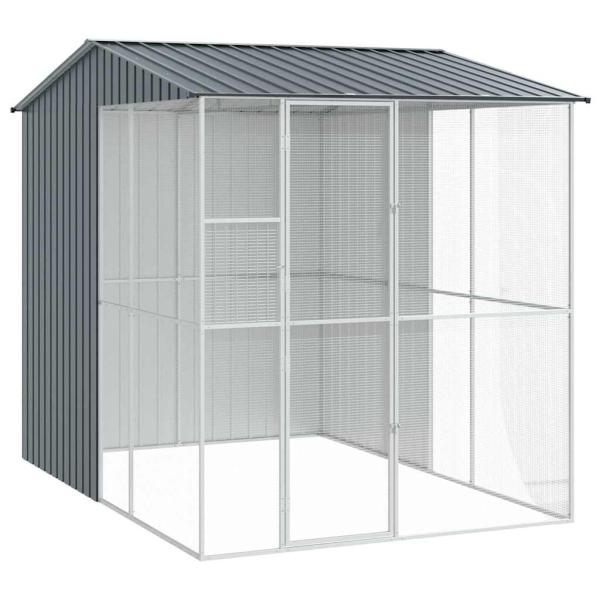 Voliere Anthrazit 215x310x247 cm Stahl