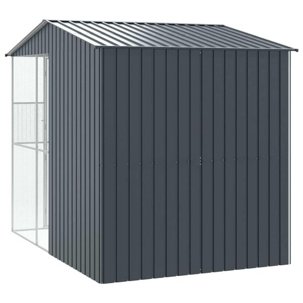 Voliere Anthrazit 215x310x247 cm Stahl