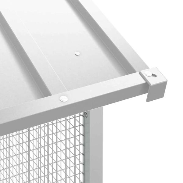 Voliere Grau 215x310x247 cm Stahl