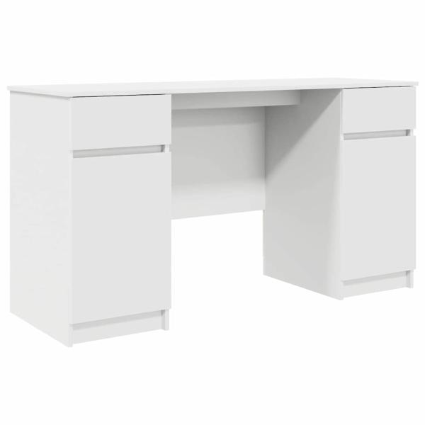 Schreibtisch Weiß 140x49x76 cm Holzwerkstoff