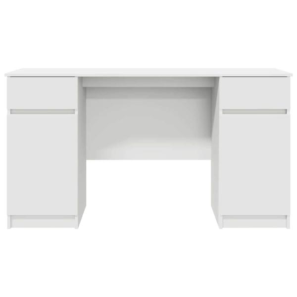 Schreibtisch mit Schubladen Weiß 140 x 49 x 76 cm Holzwerkstoff
