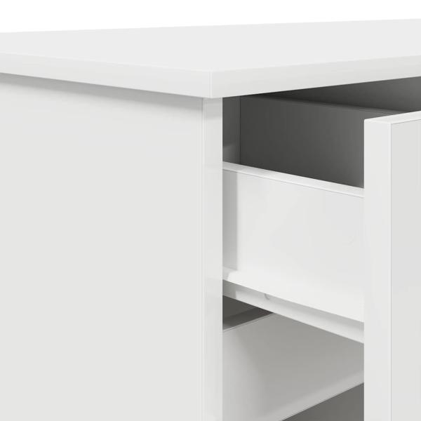 Schreibtisch Weiß 140x49x76 cm Holzwerkstoff