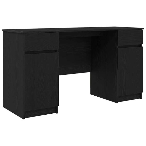 Schreibtisch Schwarz Eiche 140x49x76 cm Holzwerkstoff