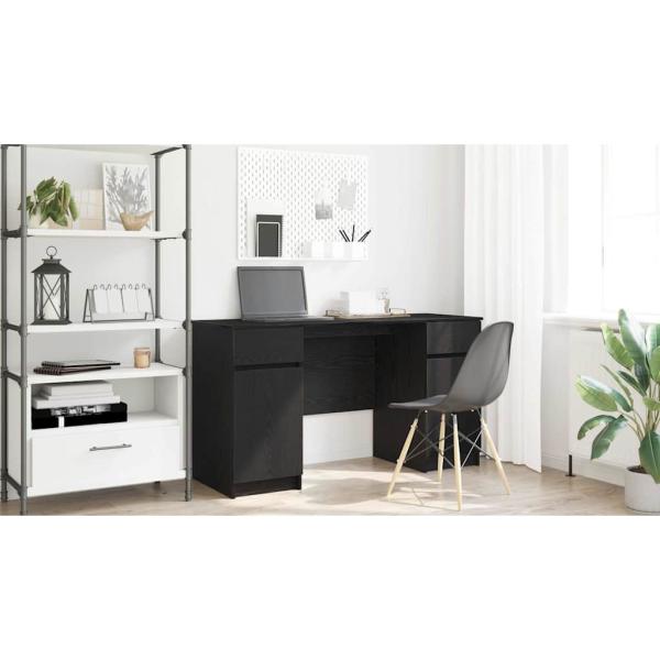 Schreibtisch Schwarz Eiche 140x49x76 cm Holzwerkstoff