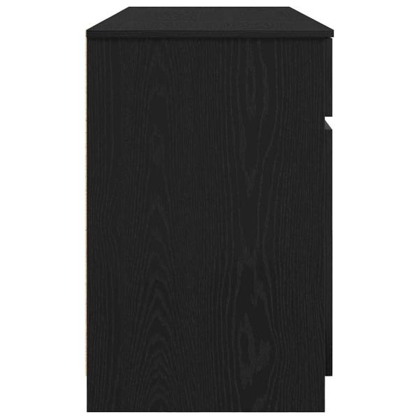 Schreibtisch Schwarz Eiche 140x49x76 cm Holzwerkstoff