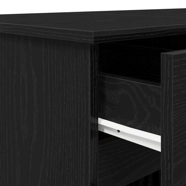 Schreibtisch Schwarz Eiche 140x49x76 cm Holzwerkstoff
