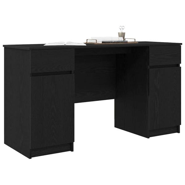 Schreibtisch Schwarz Eiche 140x49x76 cm Holzwerkstoff