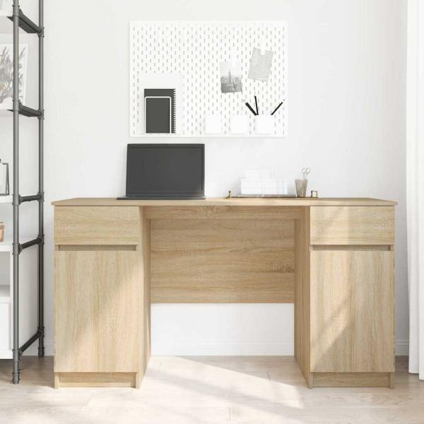 Schreibtisch Sonoma Eiche 140x49x76 cm Holzwerkstoff