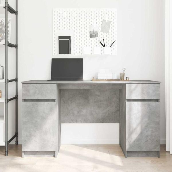 Schreibtisch Betongrau 140x49x76 cm Holzwerkstoff