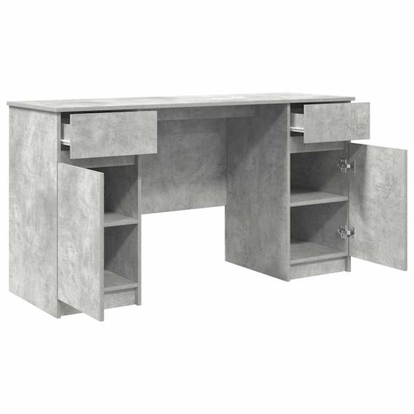 Schreibtisch Betongrau 140x49x76 cm Holzwerkstoff