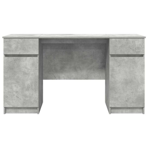Schreibtisch Betongrau 140x49x76 cm Holzwerkstoff