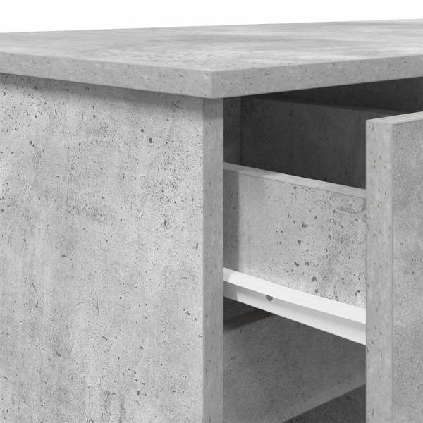 Schreibtisch Betongrau 140x49x76 cm Holzwerkstoff