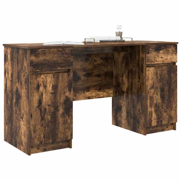 Schreibtisch Räuchereiche 140x49x76 cm Holzwerkstoff