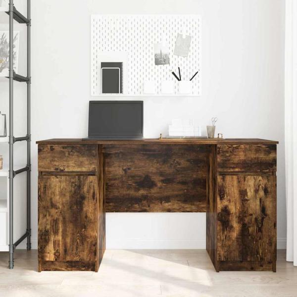 Schreibtisch Räuchereiche 140x49x76 cm Holzwerkstoff
