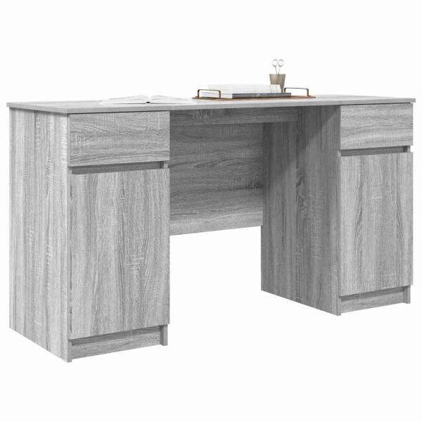 Schreibtisch Grau Sonoma 140x49x76 cm Holzwerkstoff