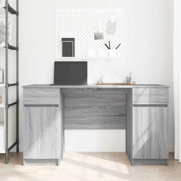 Schreibtisch Grau Sonoma 140x49x76 cm Holzwerkstoff