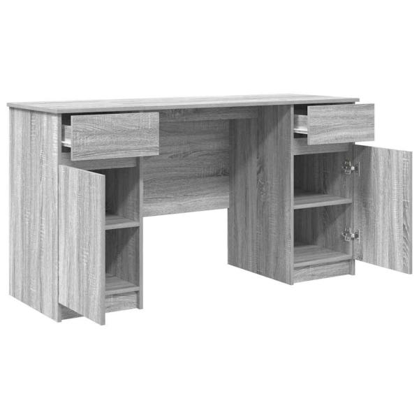 Schreibtisch Grau Sonoma 140x49x76 cm Holzwerkstoff