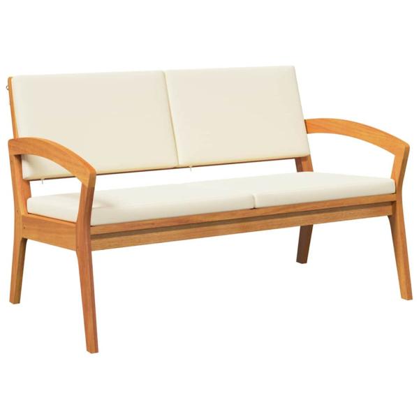 4-teiliges Bistro-Set mit Kissen aus Akazienholz