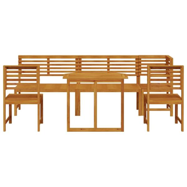 6-teiliges Garten-Esszimmer-Set aus massivem Akazienholz