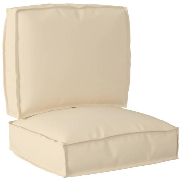 ARDEBO.de - 2-teiliges Kissen-Set für Palettenbeige Oxford Stoff