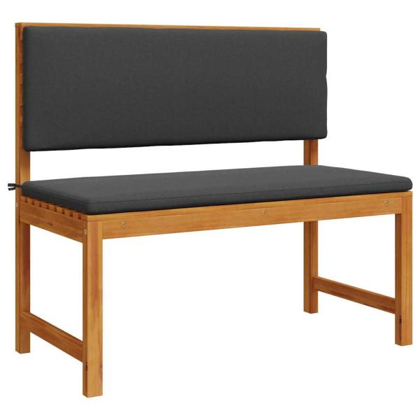 6-teilige Garten-Essgruppe mit Kissen aus massivem Akazienholz