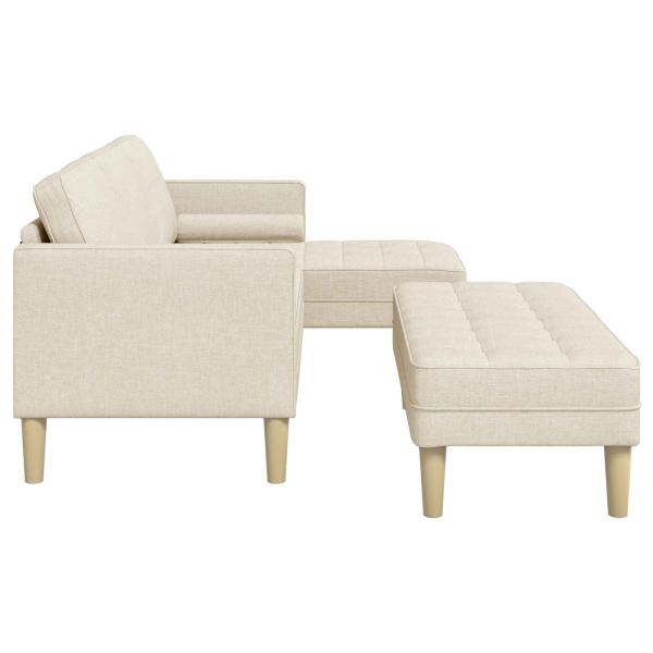 2-teiliges Sofa Set mit Kissen aus Leinen