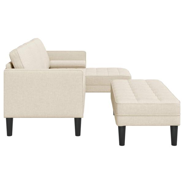 2-teiliges Sofa Set mit Kissen aus Leinen