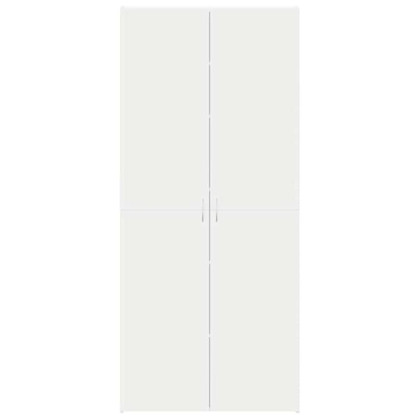 Schuhschrank mit Regal Weiß 80 x 35,5 x 180 cm Holzwerkstoff