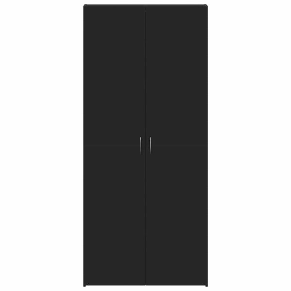 Schuhschrank Schwarz 80x35,5x180 cm Holzwerkstoff