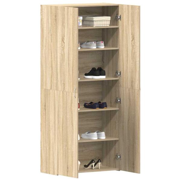 Schuhschrank Sonoma Eiche 80x35,5x180 cm Holzwerkstoff