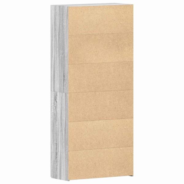 Schuhschrank Grau Sonoma 80x35,5x180 cm Holzwerkstoff