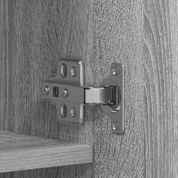 Schuhschrank Grau Sonoma 80x35,5x180 cm Holzwerkstoff