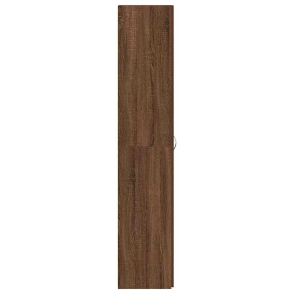 Schuhschrank Braunes Eichenholz 80x35,5x180 cm Ingenieurholz