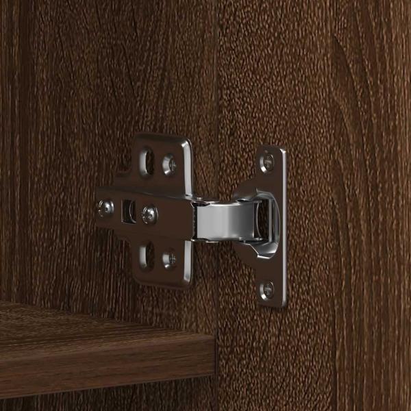Schuhschrank Braunes Eichenholz 80x35,5x180 cm Ingenieurholz