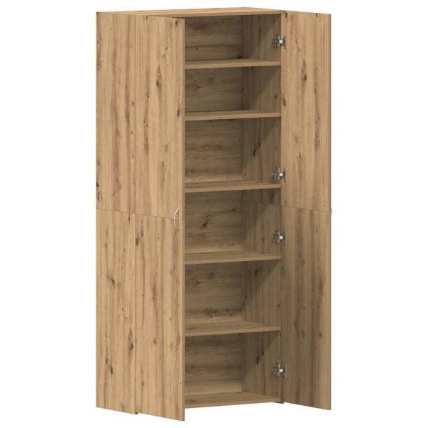 Schuhschrank Artisan Eiche 80x35,5x180 cm Holzwerkstoff