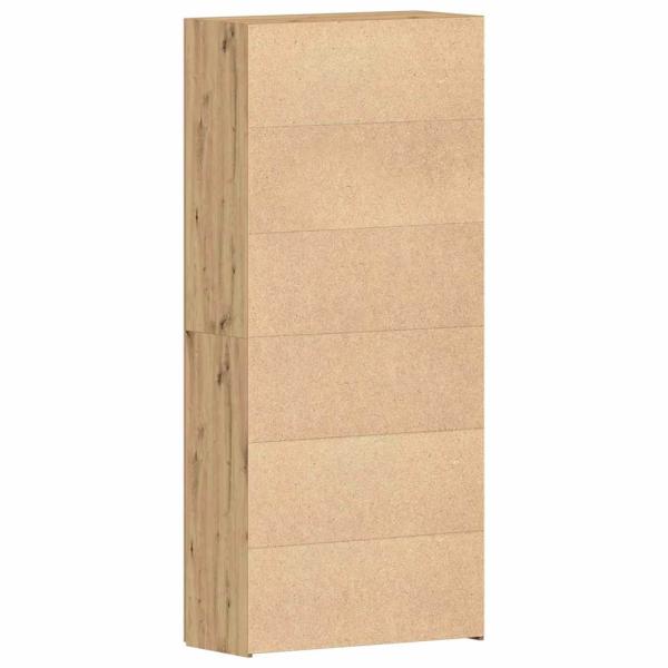 Schuhschrank Artisan Eiche 80x35,5x180 cm Holzwerkstoff