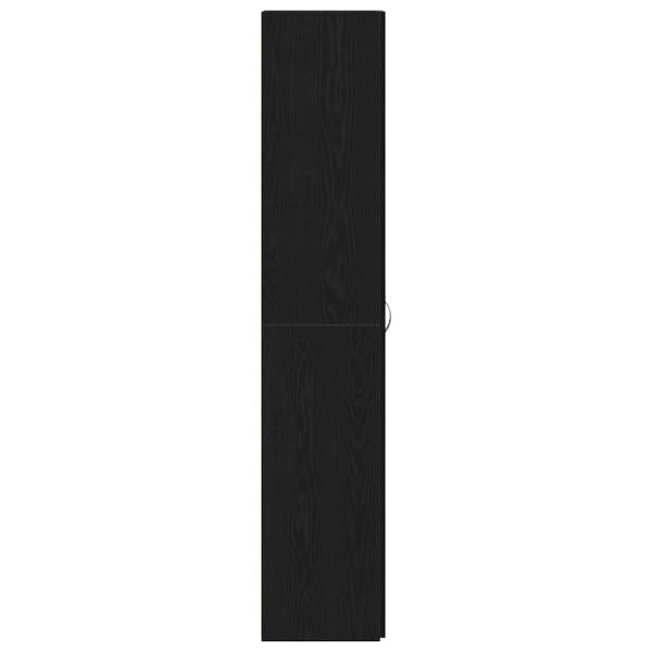 Schuhschrank Schwarz Eiche 80x35,5x180 cm Holzwerkstoff